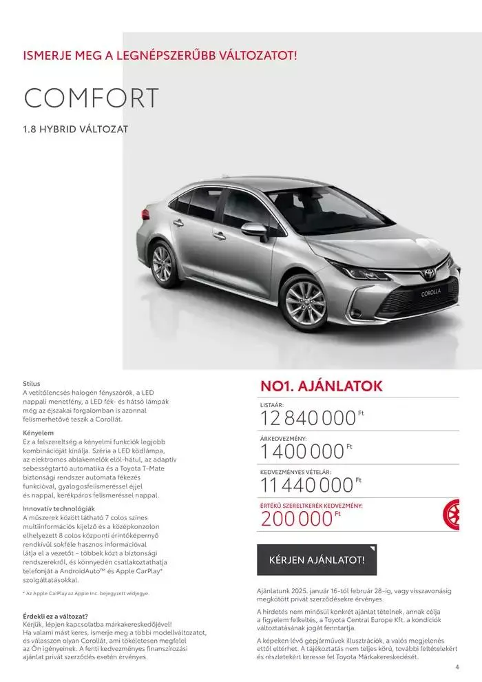 Katalógus Toyota Corolla Sedan január 17.-tól január 17.-ig 2026. - Oldal 4