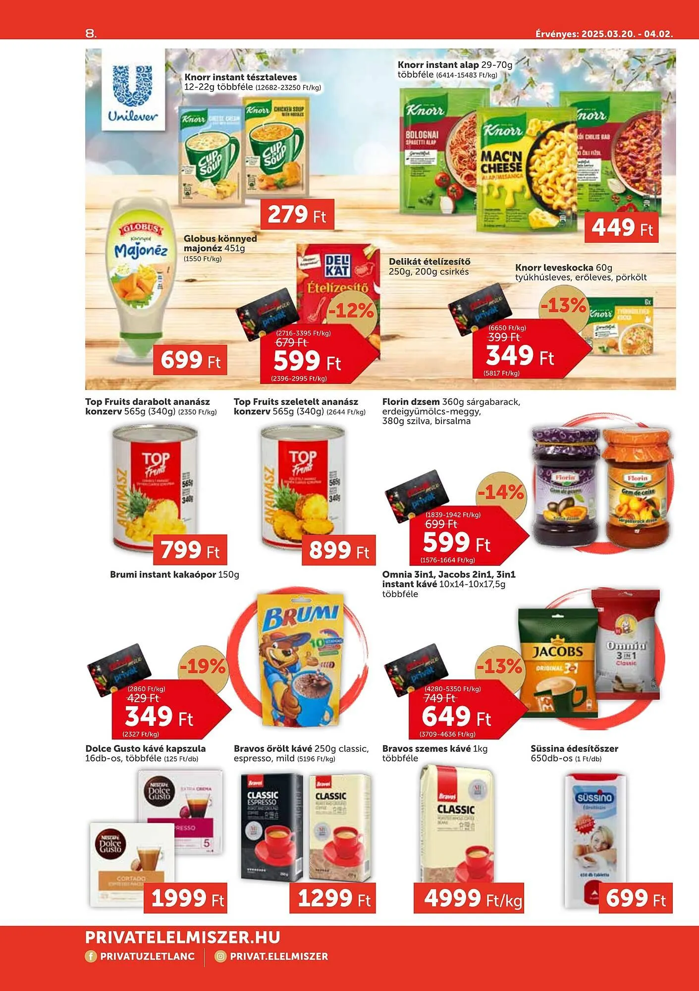 Katalógus PRIVÁT akciós újság március 20.-tól április 2.-ig 2025. - Oldal 8