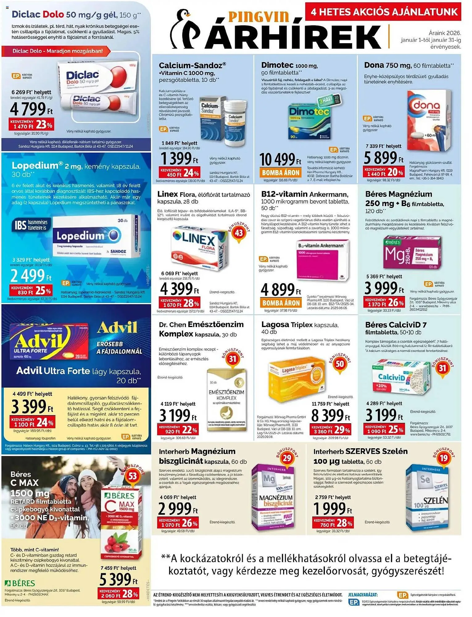 Katalógus Pingvin Patika akciós újság január 1.-tól január 31.-ig 2026. - Oldal 2
