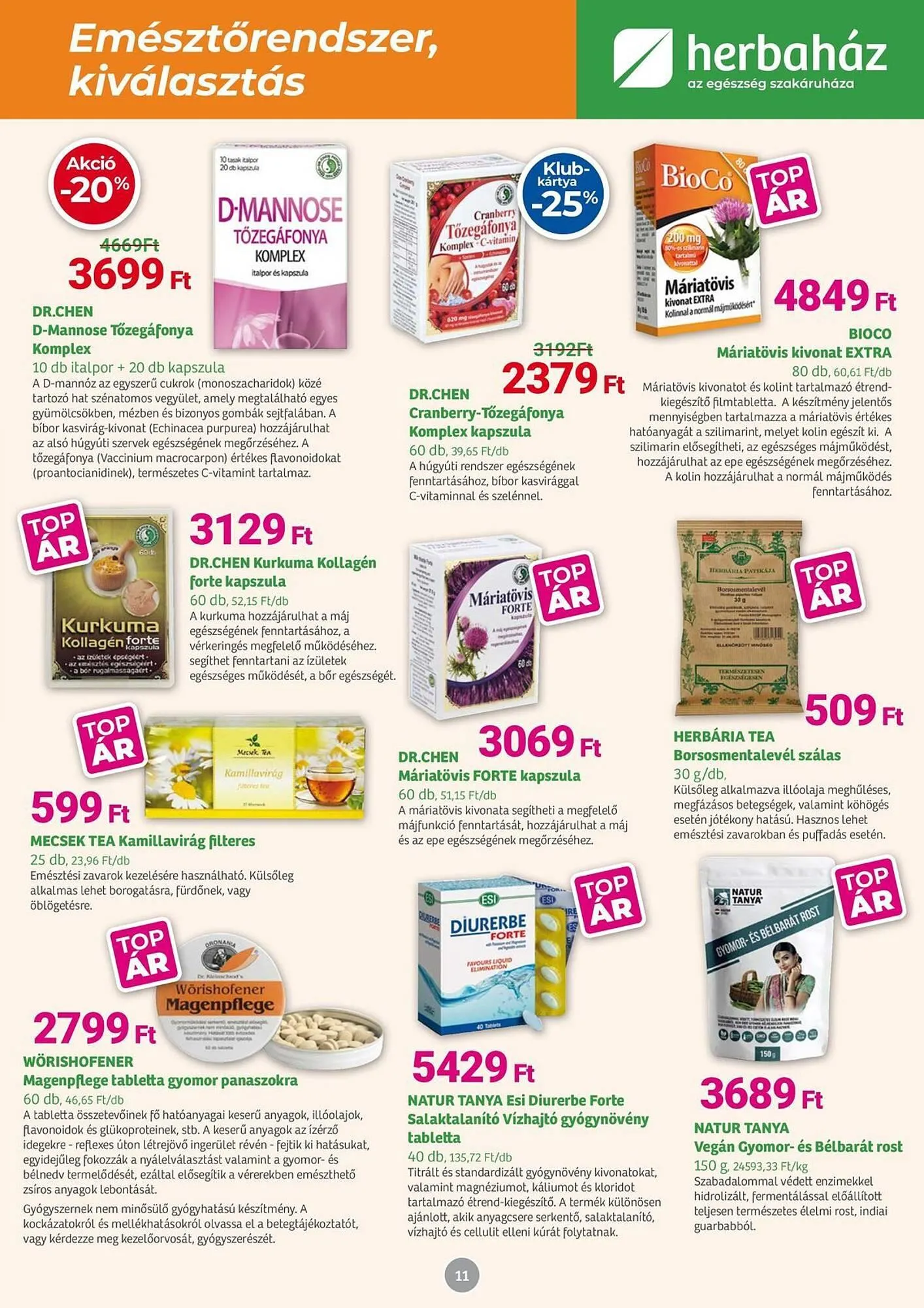 Katalógus Herbaház akciós újság augusztus 4.-tól augusztus 31.-ig 2025. - Oldal 11