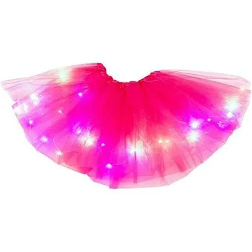 Világító tüll szoknya - pink