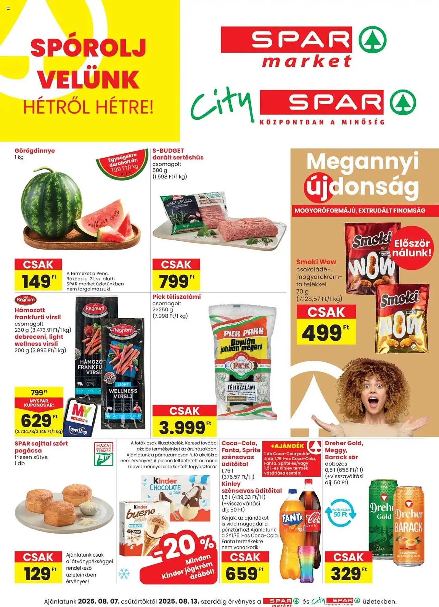 Katalógus Spar akciós újság augusztus 7.-tól augusztus 13.-ig 2025. - Oldal 1