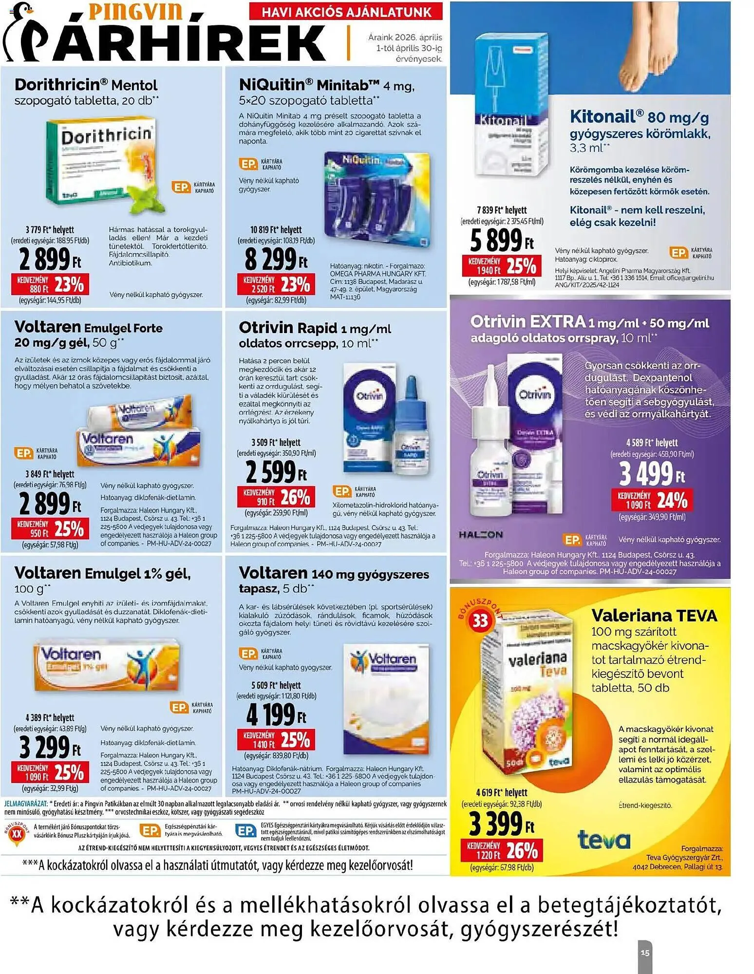 Katalógus Pingvin Patika akciós újság április 1.-tól április 30.-ig 2026. - Oldal 15