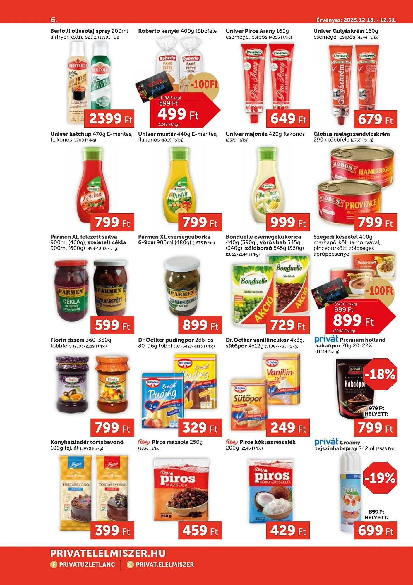 Katalógus PRIVÁT akciós újság december 18.-tól december 31.-ig 2025. - Oldal 6