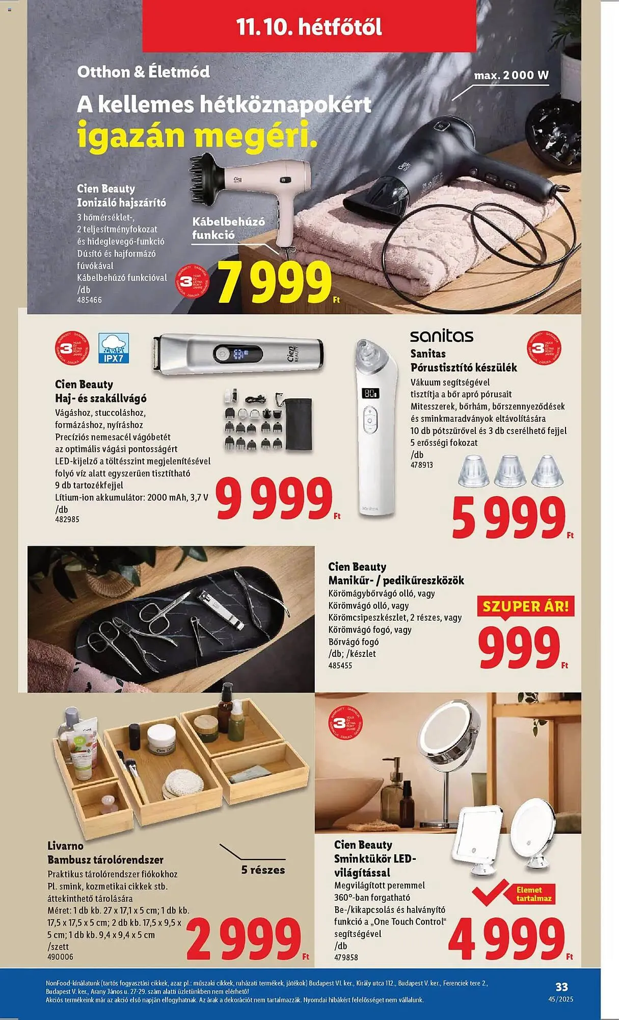 Katalógus Lidl akciós újság november 6.-tól november 12.-ig 2025. - Oldal 33
