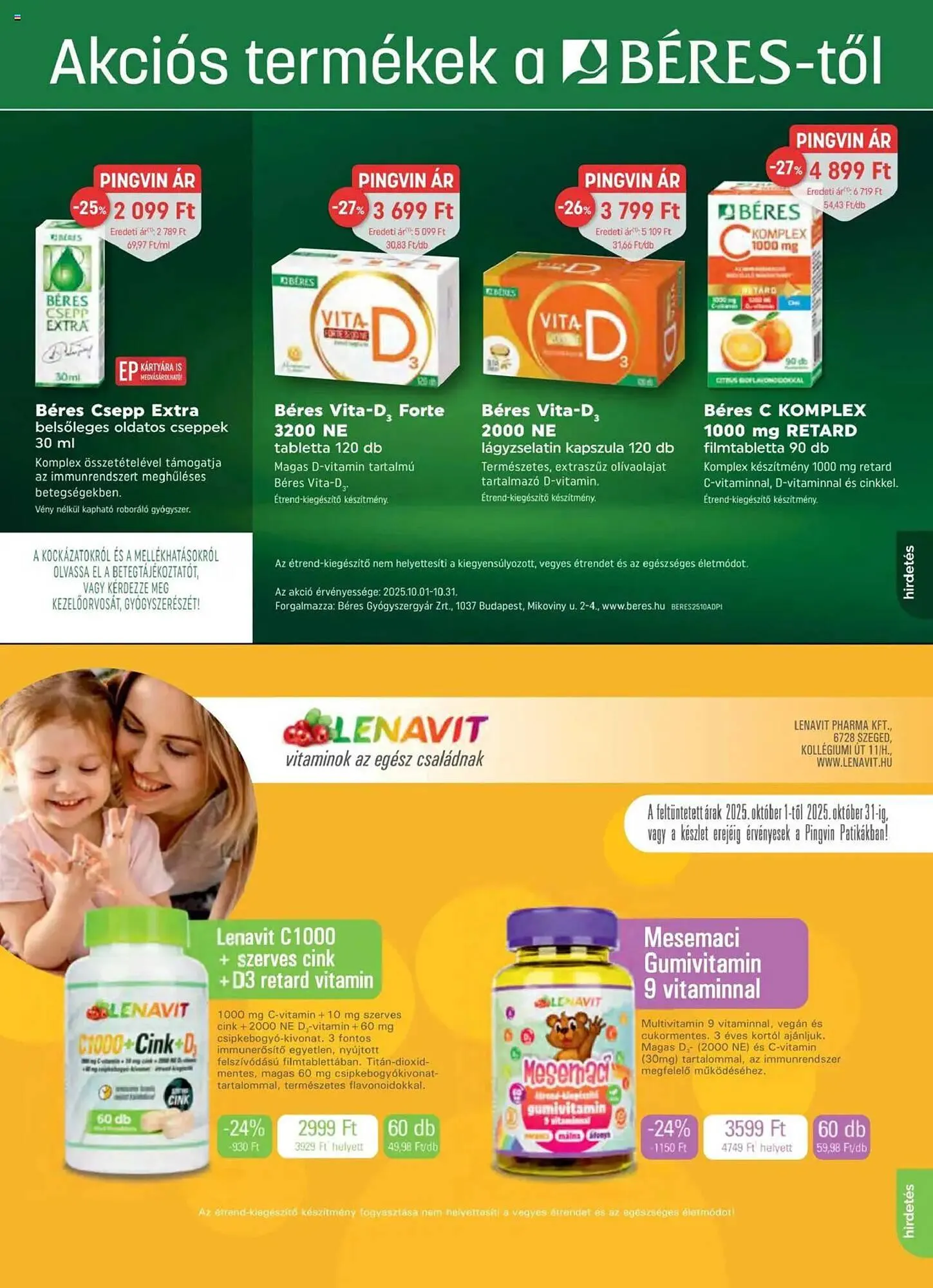 Katalógus Pingvin Patika akciós újság október 1.-tól október 31.-ig 2025. - Oldal 21