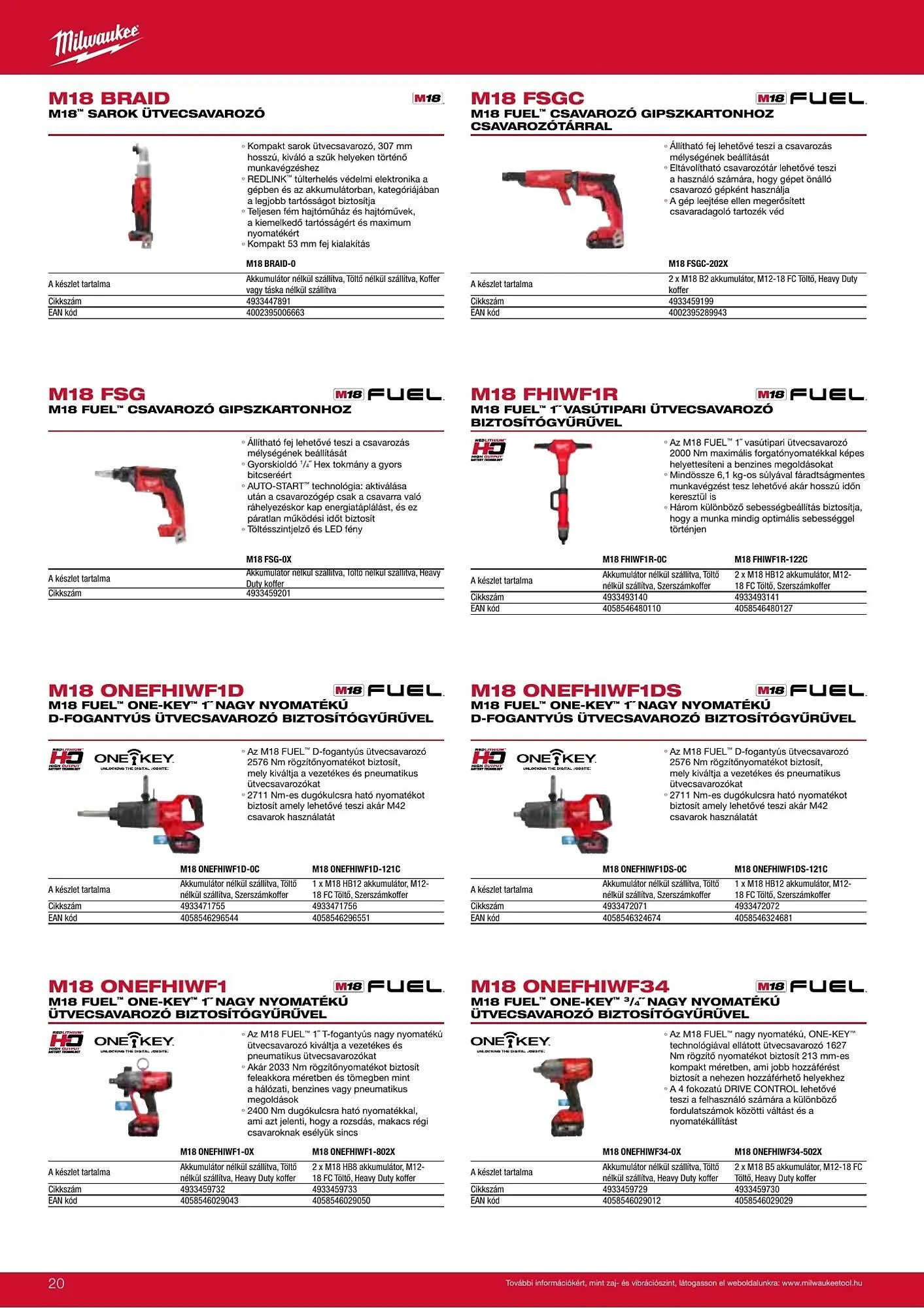 Katalógus Milwaukeetool akciós újság augusztus 14.-tól december 31.-ig 2025. - Oldal 20