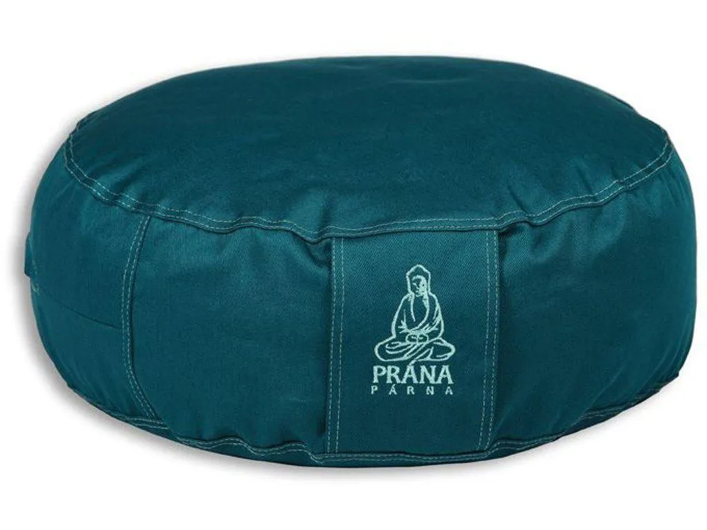 PRÁNA meditációs ülőpárna huzattal - óceánkék 36 x 12 cm | + Ajándék: utántöltő