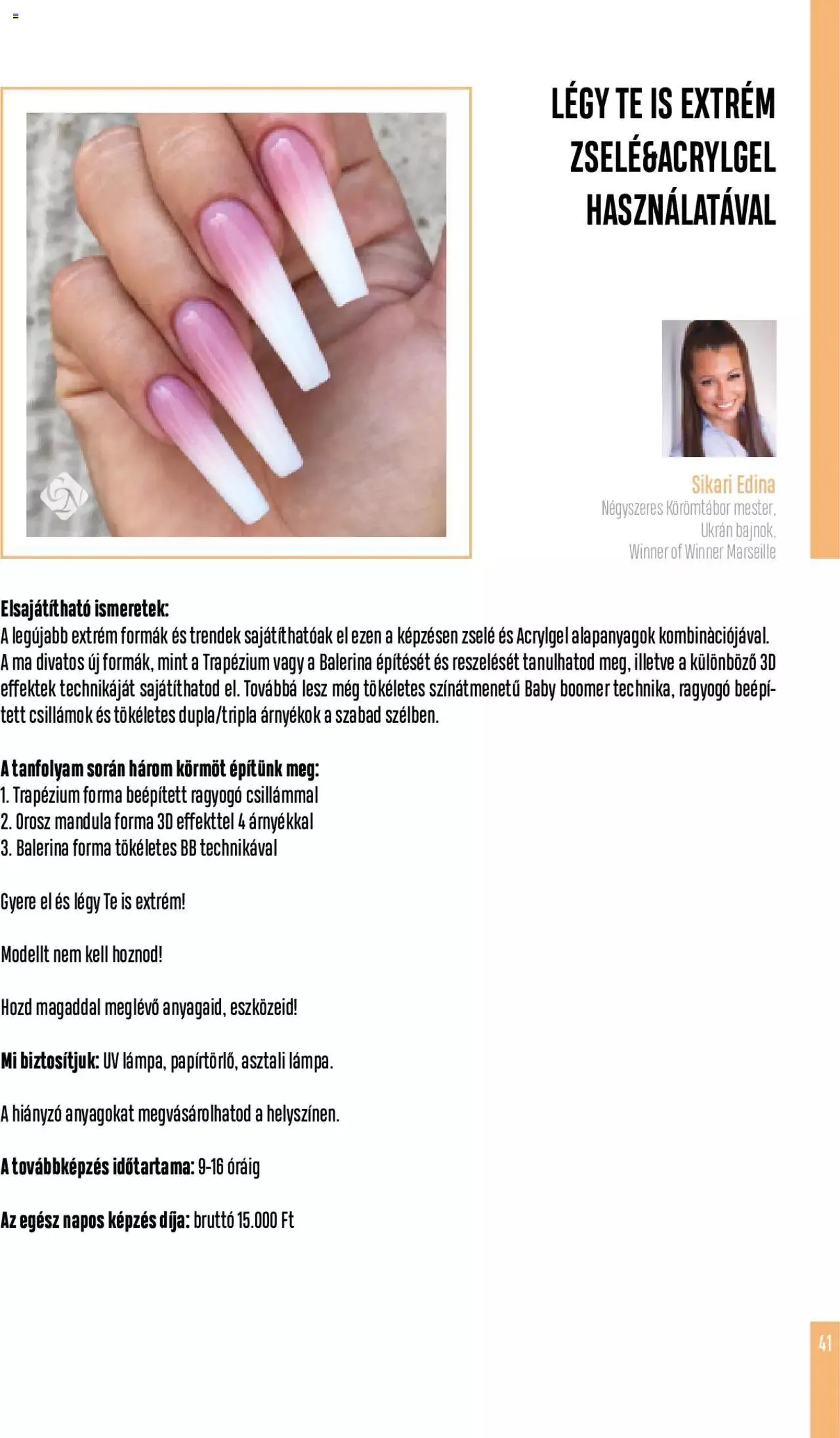 Katalógus Crystal Nails - Oktatási kézikönyv szeptember 5.-tól december 31.-ig 2023. - Oldal 41