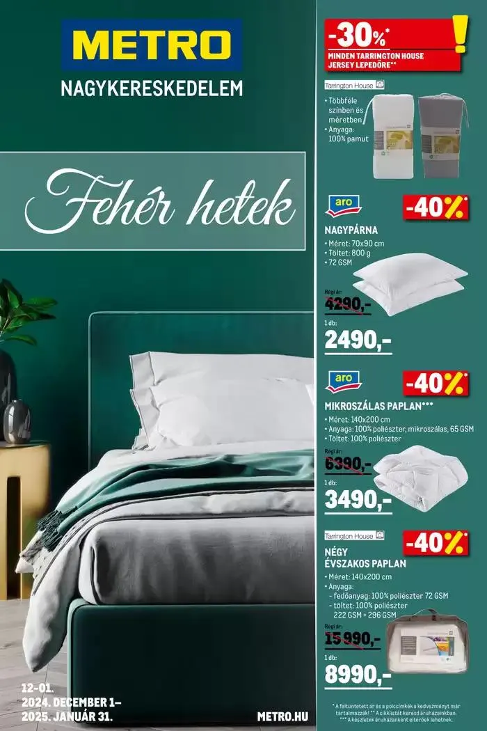 Katalógus Fehér Hetek katalógus december 1.-tól január 31.-ig 2025. - Oldal 1