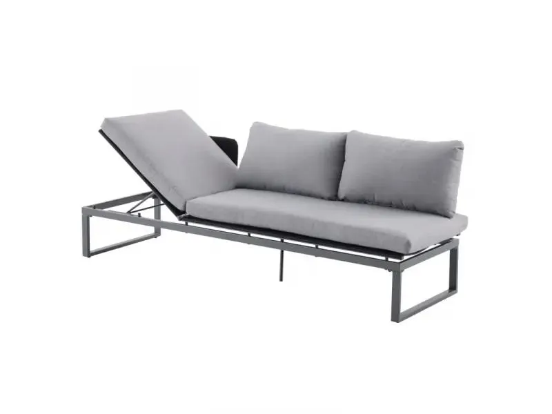 SUNFUN MAJA SLIM - kerti kanapé (fekvőfunkciós, 198x63x65cm, antracit)