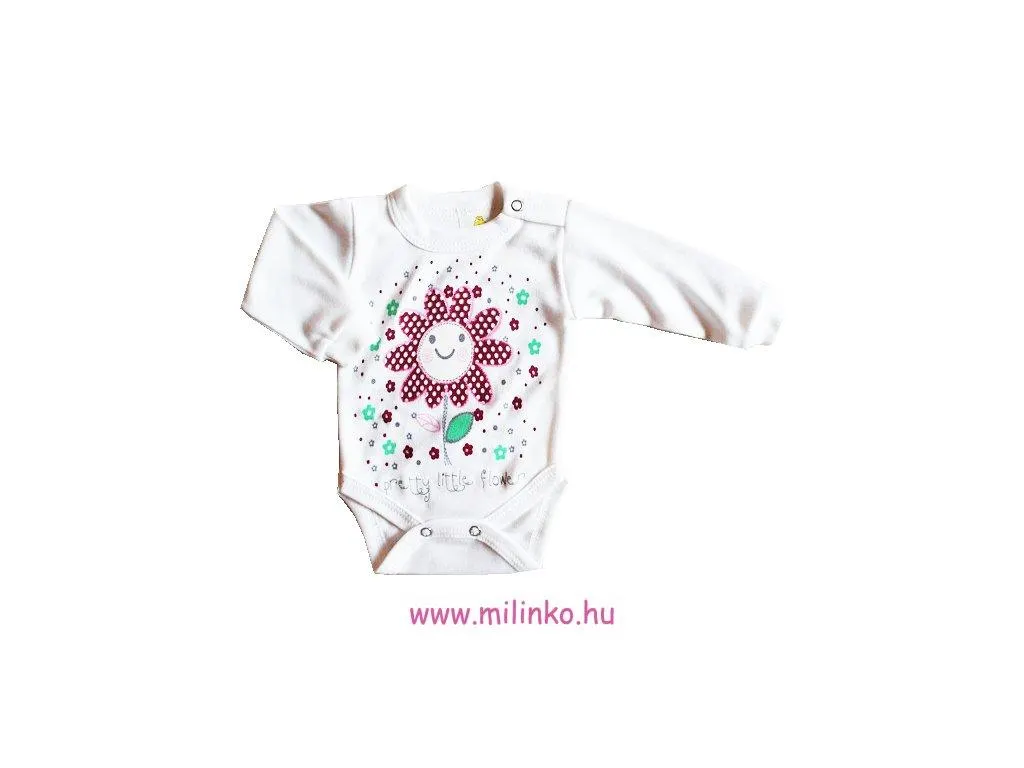Baba body - LITTLE FLOWER, fehér
