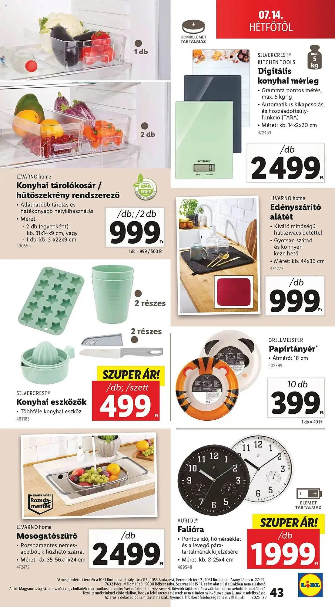 Katalógus Lidl akciós újság július 10.-tól július 16.-ig 2025. - Oldal 43