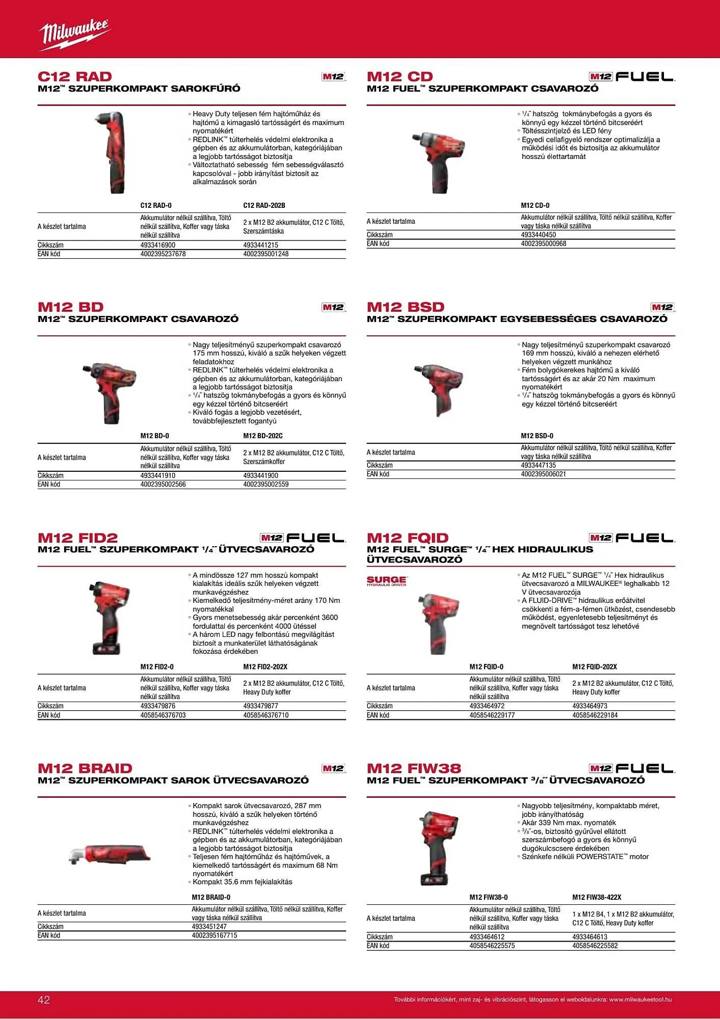 Katalógus Milwaukeetool akciós újság augusztus 14.-tól december 31.-ig 2025. - Oldal 42