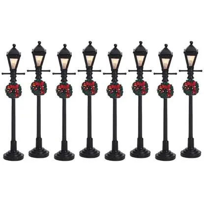 Lemax Vánoční dekorace Gas Lantern Street Lamp set 8 ks, 10,5 cm