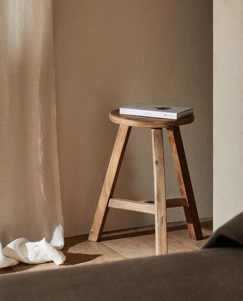 ELM WOOD STOOL