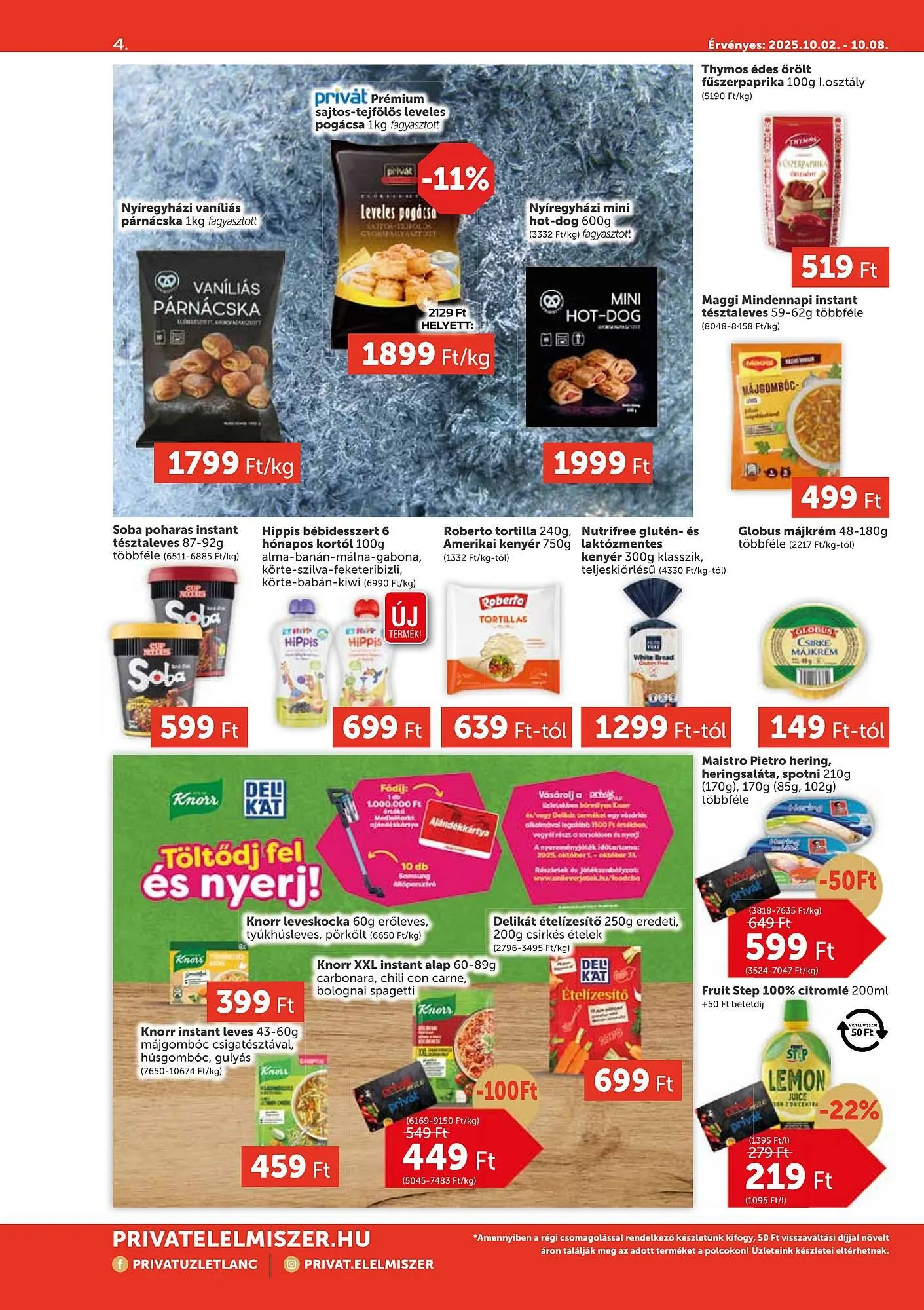 Katalógus PRIVÁT akciós újság október 2.-tól október 8.-ig 2025. - Oldal 4