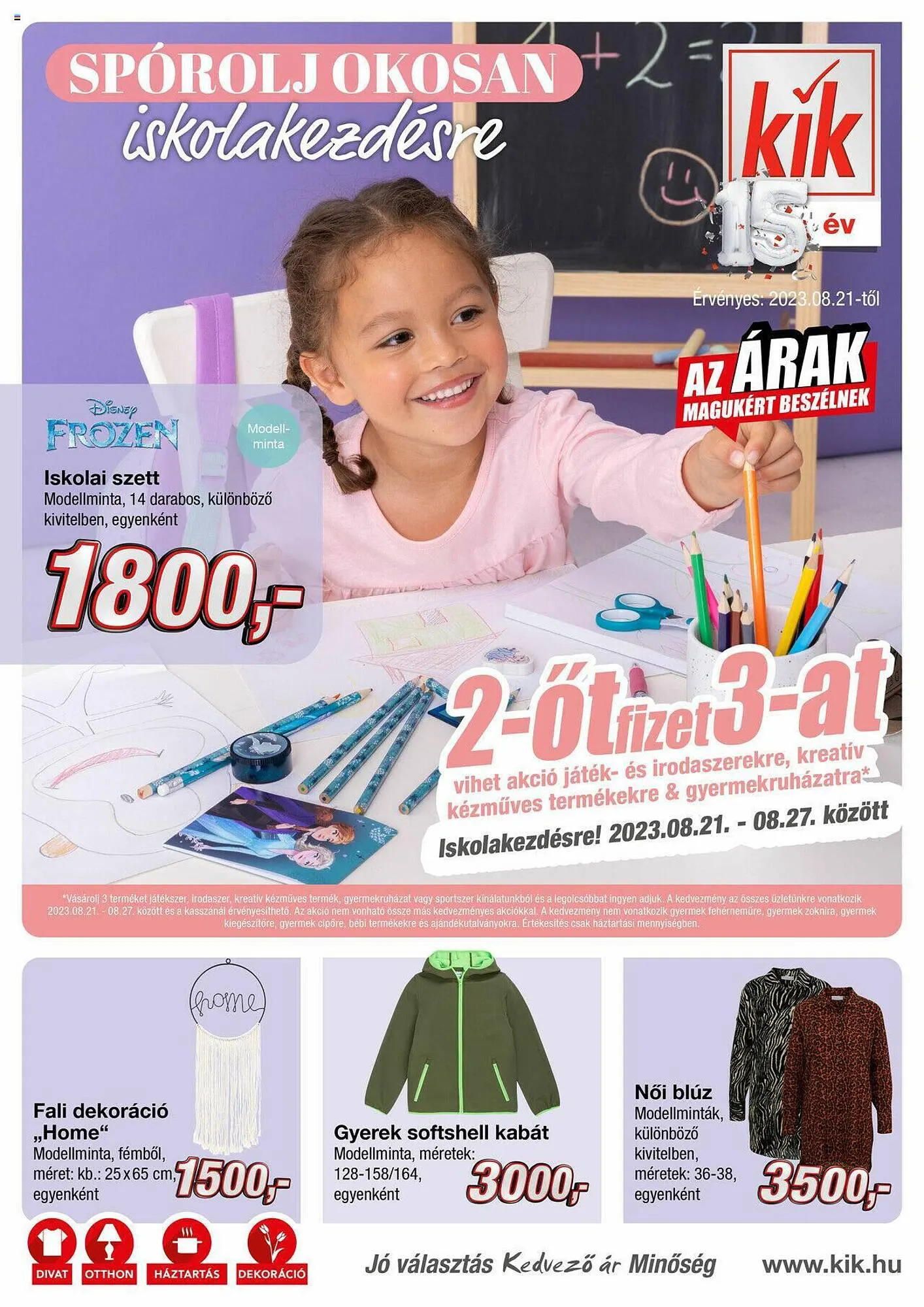 Katalógus Kik akciós újság augusztus 21.-tól szeptember 4.-ig 2023. - Oldal 1