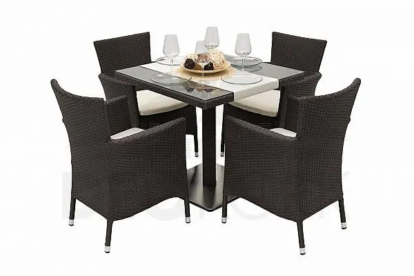 Kerti rattan meghatározott GINA II. 1 + 4 (Brown)