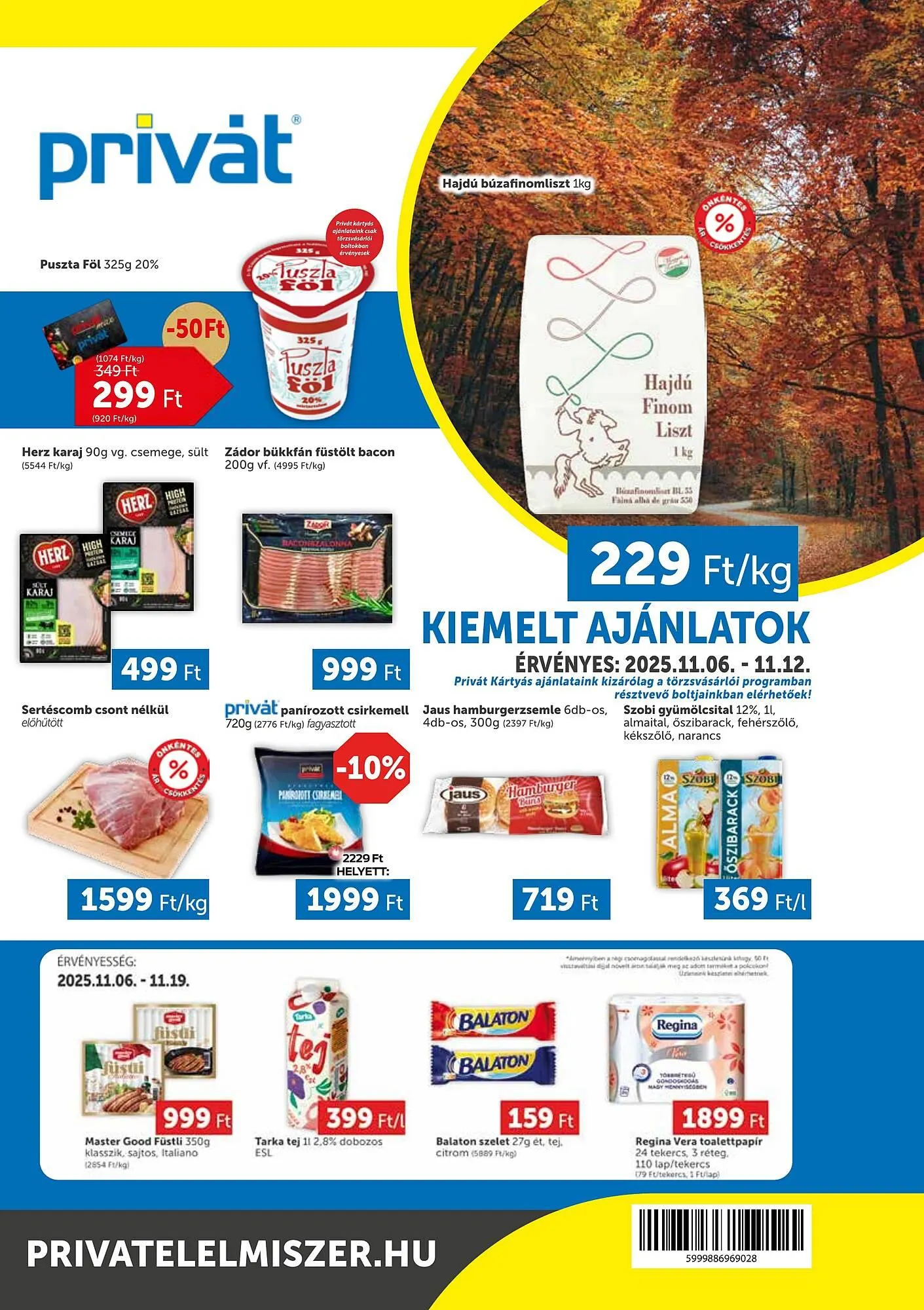 Katalógus PRIVÁT akciós újság november 6.-tól november 12.-ig 2025. - Oldal 1