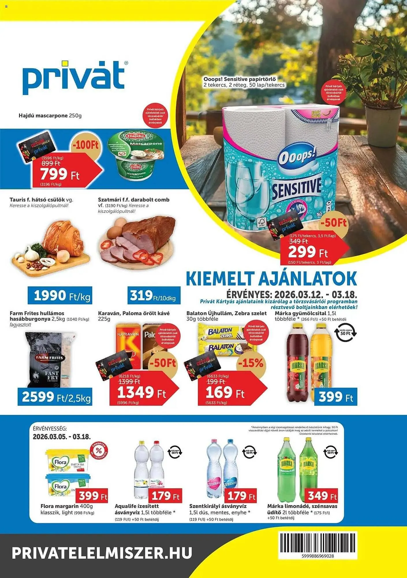 Katalógus PRIVÁT akciós újság március 12.-tól március 18.-ig 2026. - Oldal 1