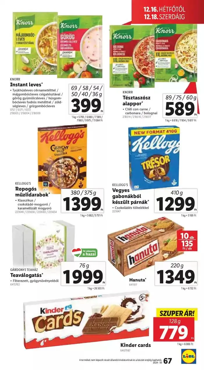 Katalógus Akciós újság – 50. hét december 12.-tól december 18.-ig 2024. - Oldal 67