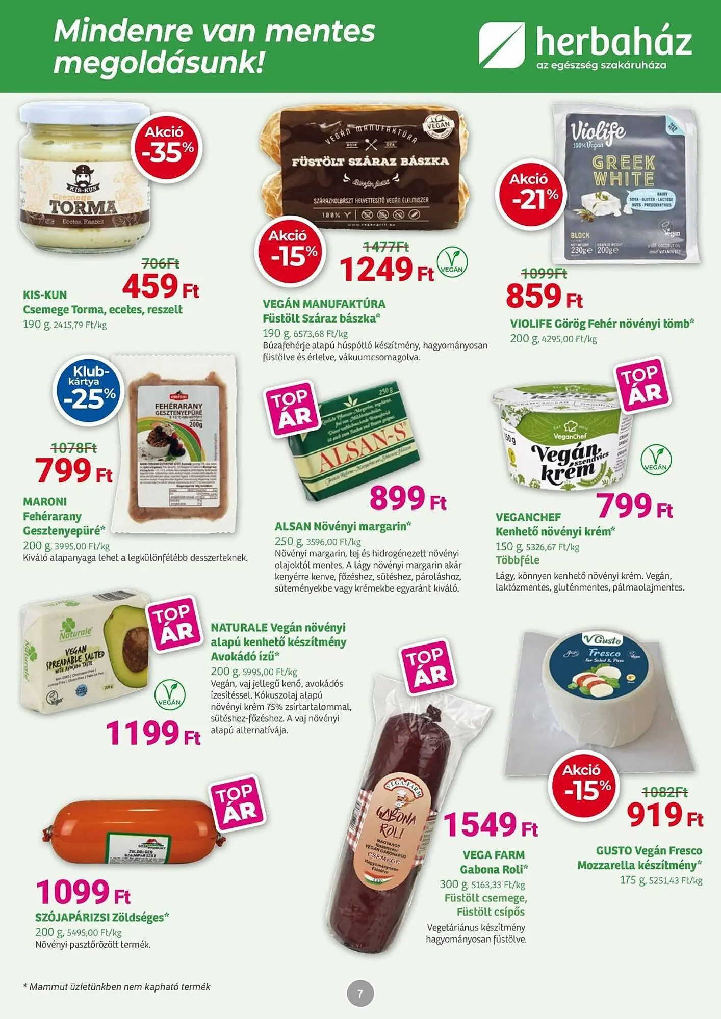 Katalógus Herbaház akciós újság november 3.-tól november 30.-ig 2025. - Oldal 7