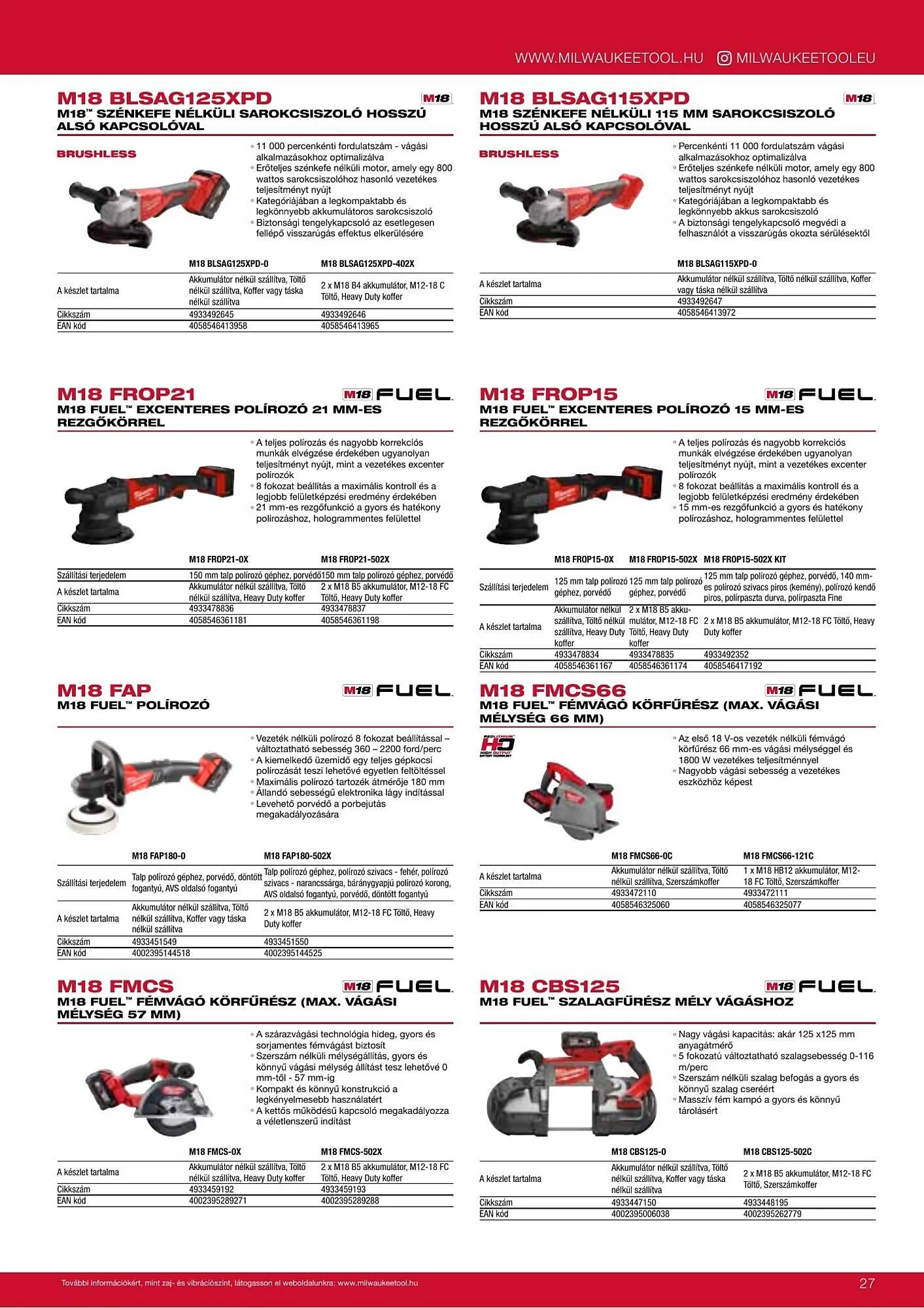 Katalógus Milwaukeetool akciós újság augusztus 14.-tól december 31.-ig 2025. - Oldal 27