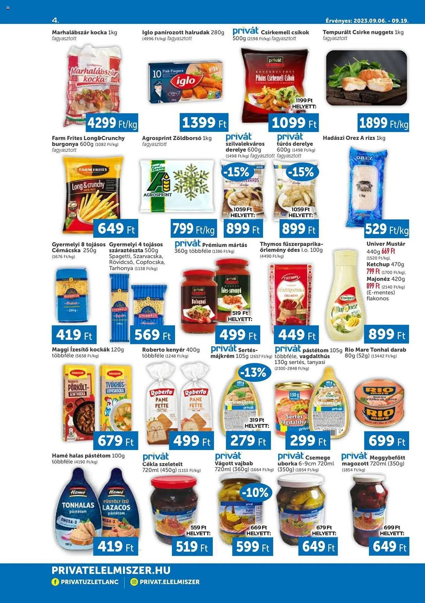 Katalógus PRIVÁT akciós újság szeptember 6.-tól szeptember 19.-ig 2023. - Oldal 4