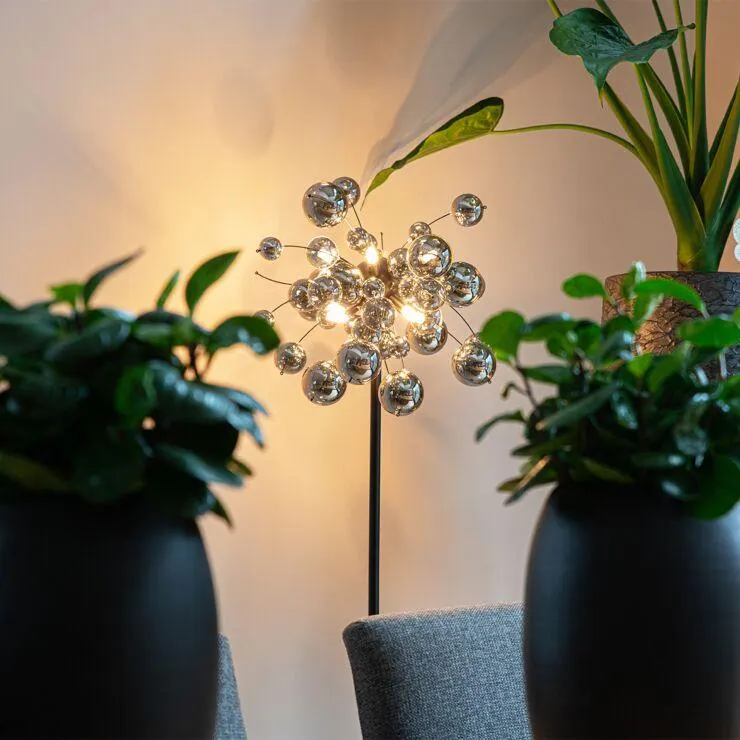 Design állólámpa fekete, füstüveggel 8 lámpás - Explode