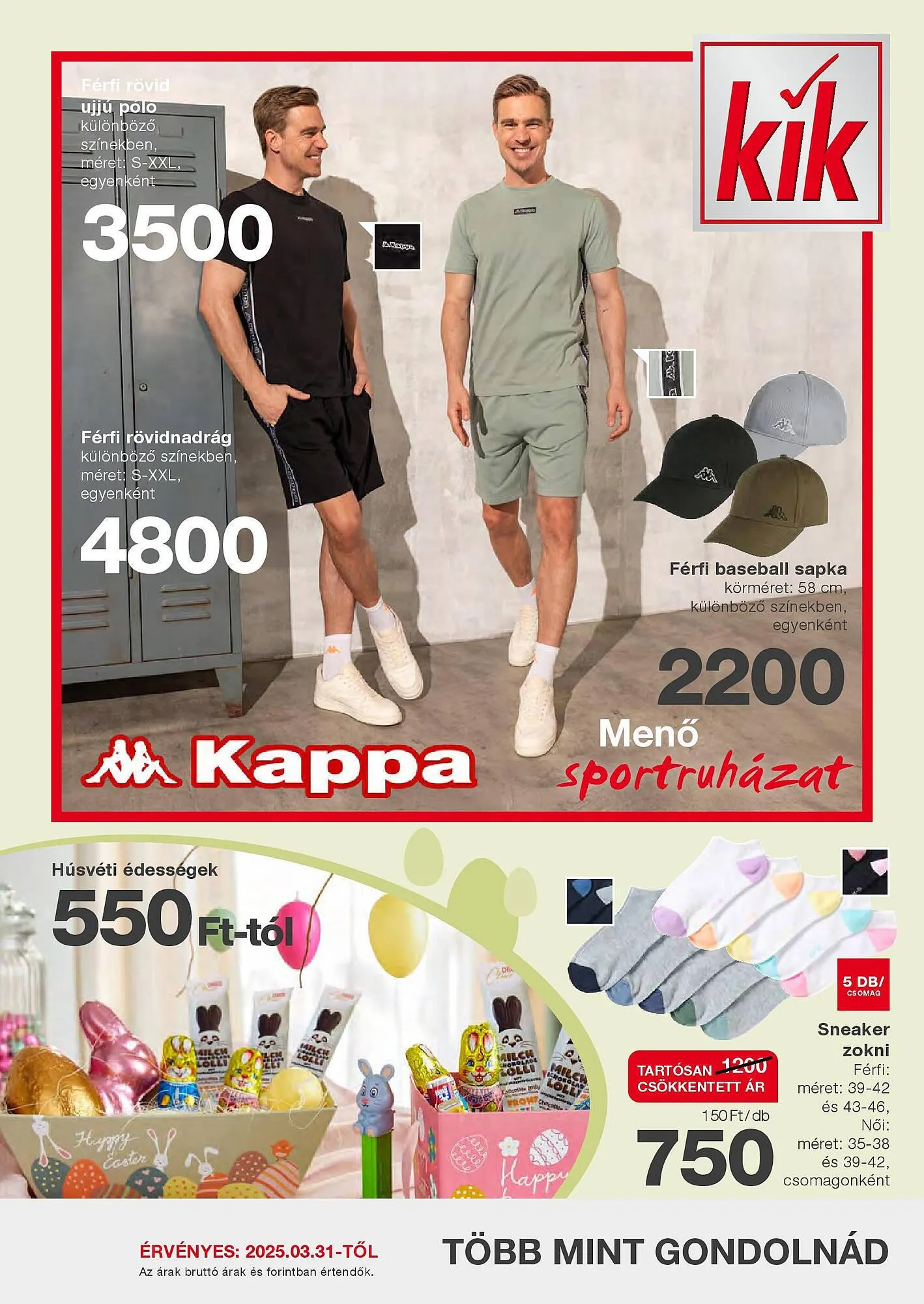 Katalógus Kik akciós újság március 28.-tól április 6.-ig 2025. - Oldal 1