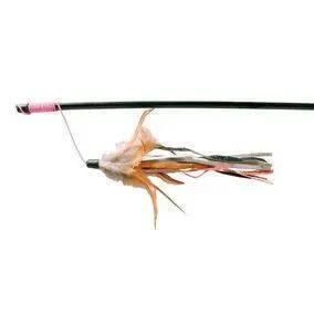 Trixie Playing Rod Leather Straps and Feathers – játék macskapeca
