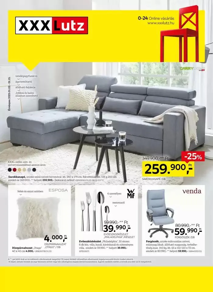 Katalógus XXXLutz akciós január 2.-tól január 15.-ig 2025. - Oldal 1