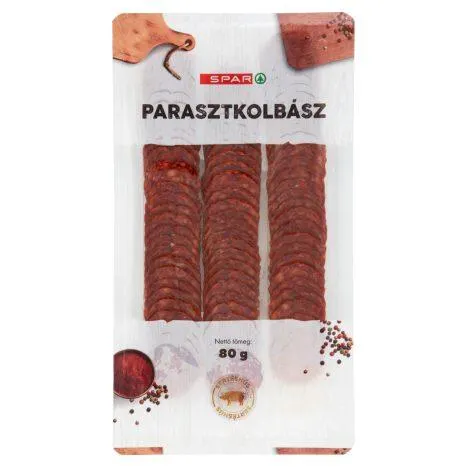 SPAR szeletelt parasztkolbász 80 g