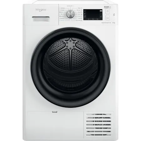 Whirlpool FFT M22 9X3B EE Szabadonálló Hőszivattyús szárítógép, 9 kg, BPM motor, 6. Érzék funkció, Kímélő szárítás, Vasaláskönnyítő, Fehér