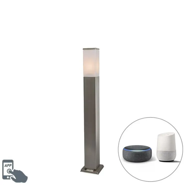 Smart kültéri lámpa 80 cm acél Wifi P45 - Malios