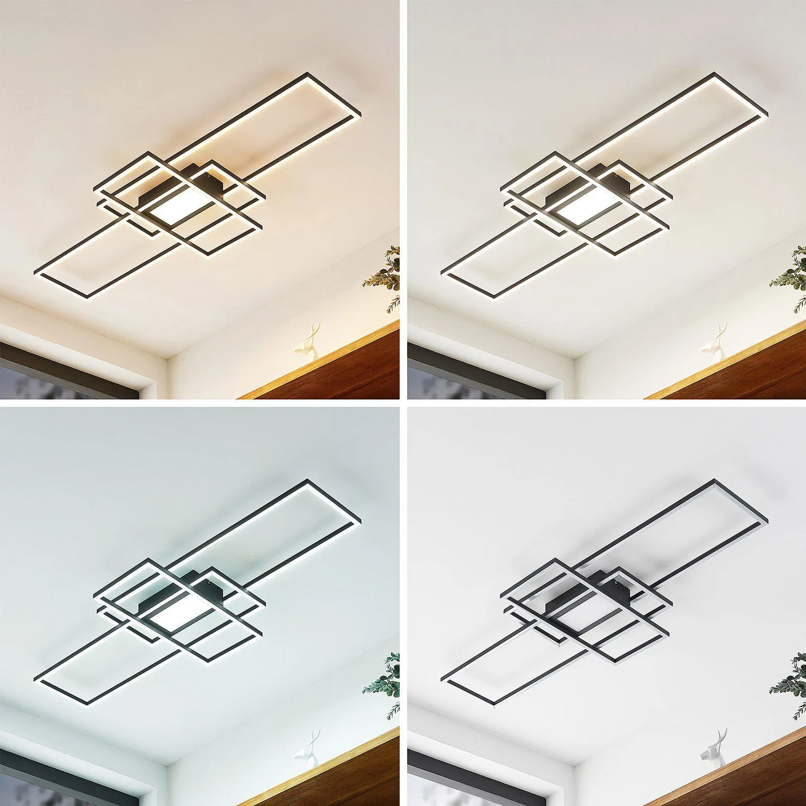 Lindby Caitlin LED mennyezeti lámpa, antracit