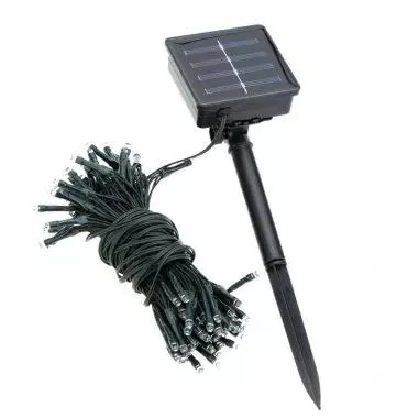 100 LED-es napelemes kerti fényfüzér