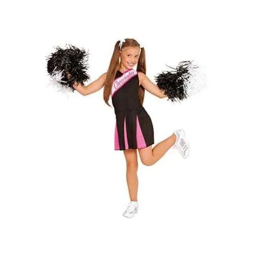 Pompomlány fekete pink lány jelmez 158 cm-es méretben