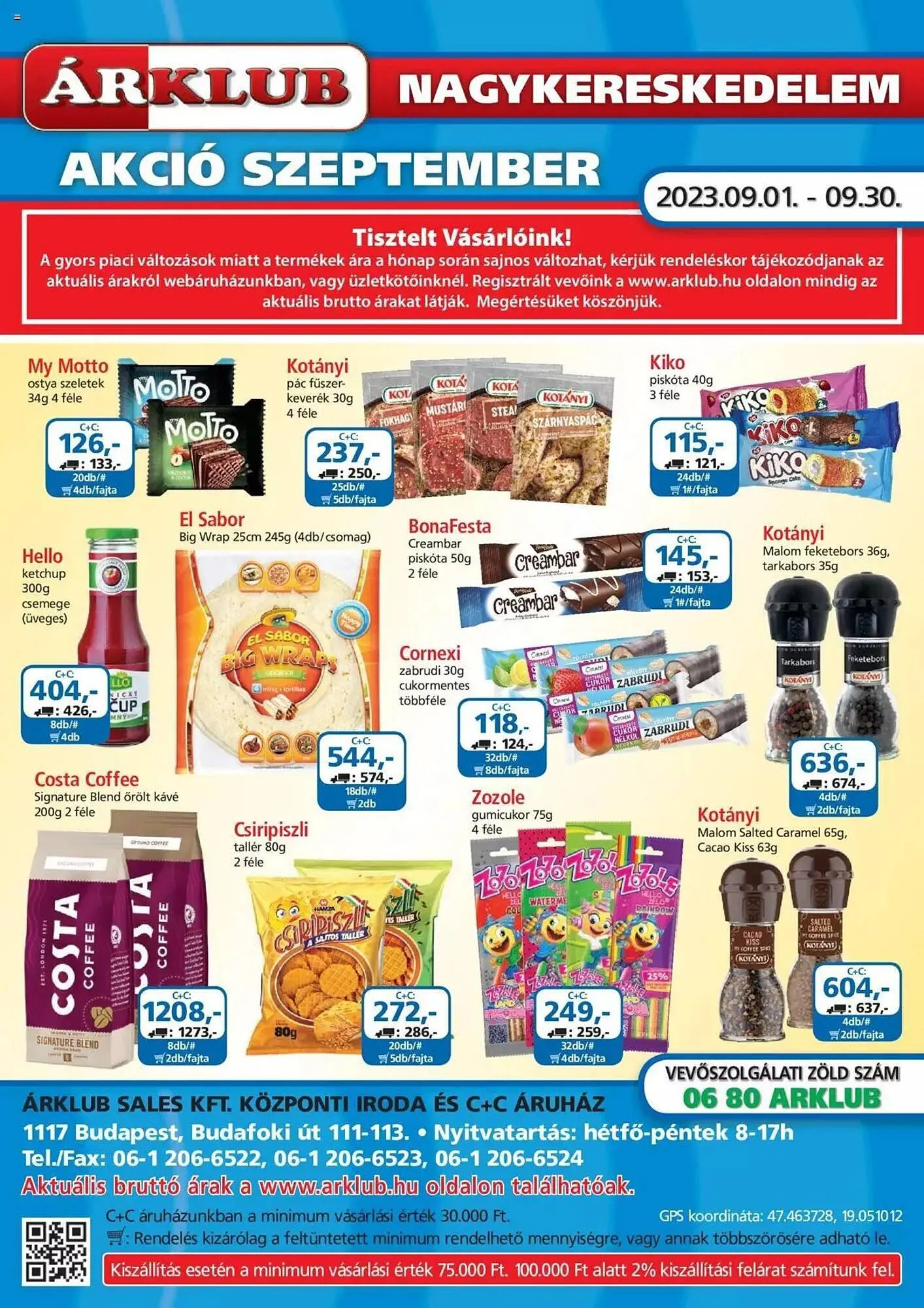 Katalógus ÁRKLUB akciós újság szeptember 1.-tól szeptember 30.-ig 2023. - Oldal 1