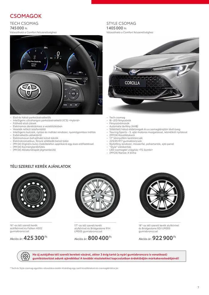 Katalógus Toyota Corolla Hatchback MY24 július 24.-tól július 24.-ig 2025. - Oldal 7