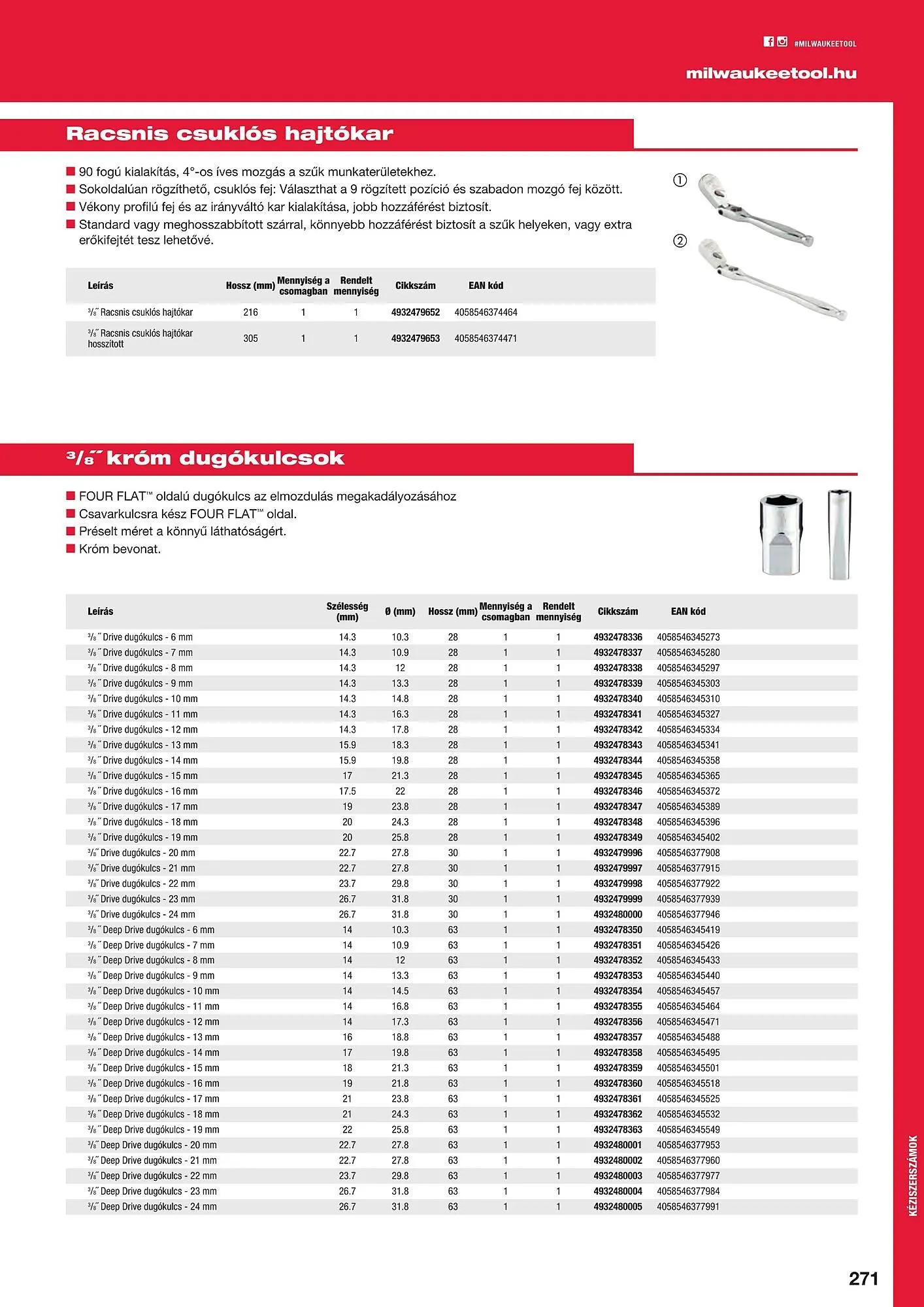 Katalógus Milwaukeetool akciós újság augusztus 14.-tól december 31.-ig 2024. - Oldal 271