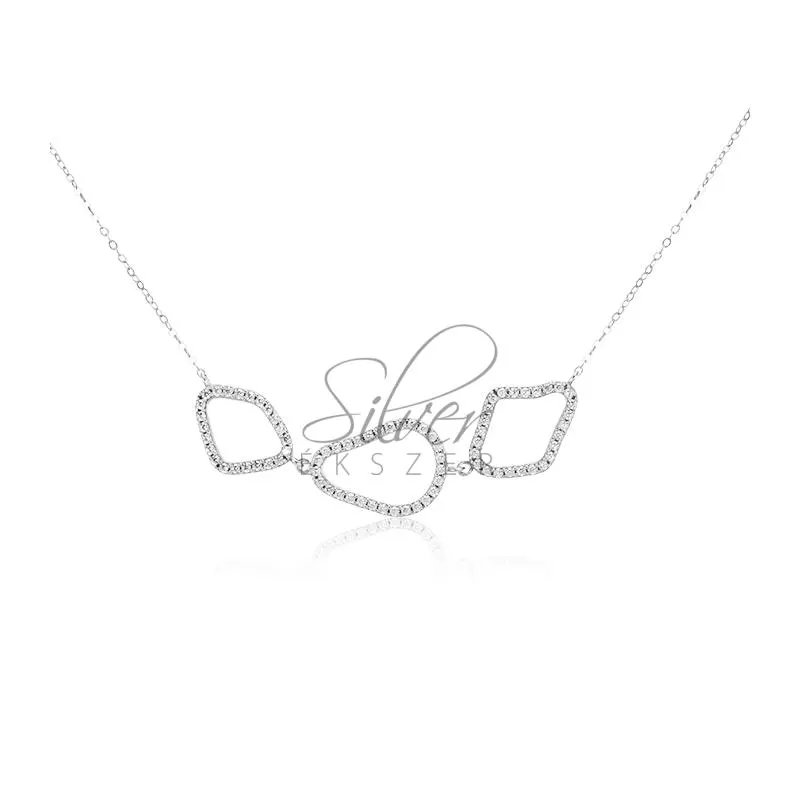 Fehér arany modern nyaklánc