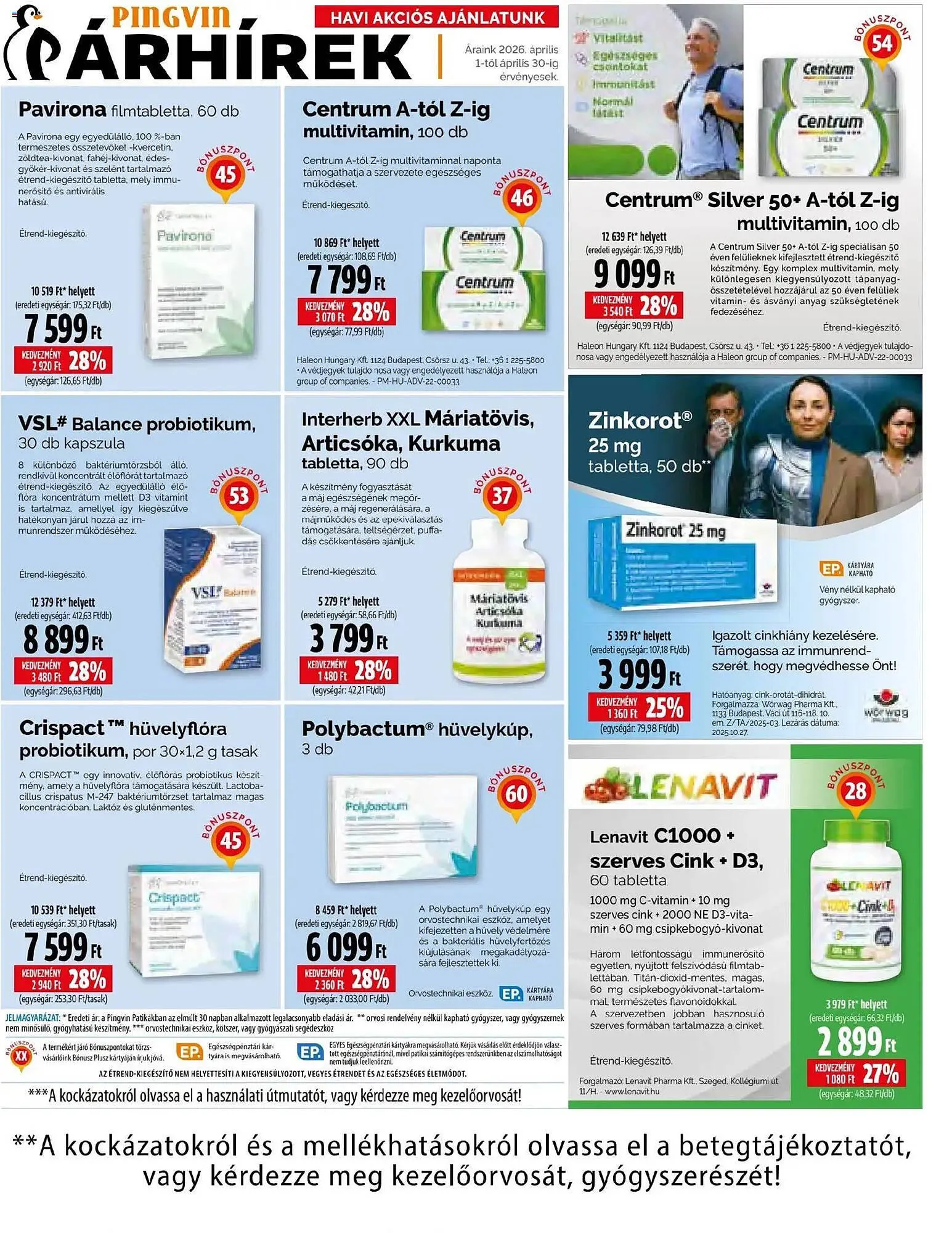 Katalógus Pingvin Patika akciós újság április 1.-tól április 30.-ig 2026. - Oldal 19