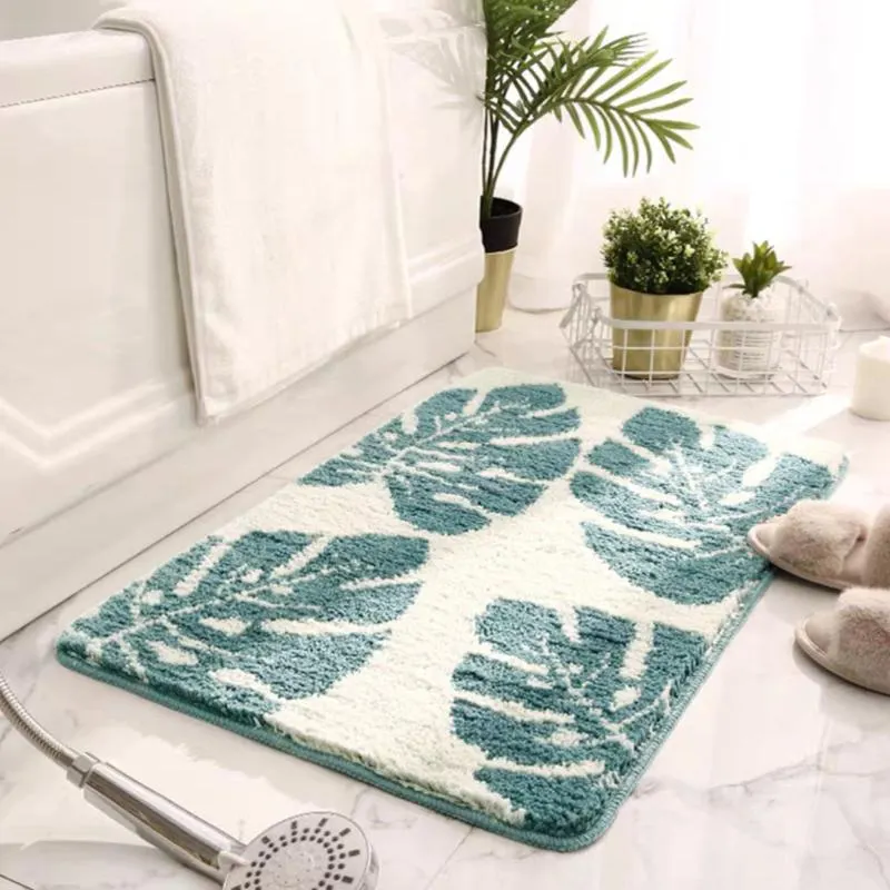 Puha szőnyeg/kádkilépő 50x80 cm - leveles