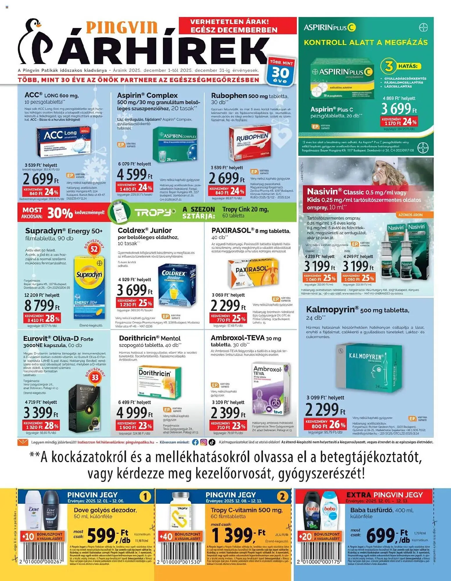 Pingvin Patika akciós újság - 1