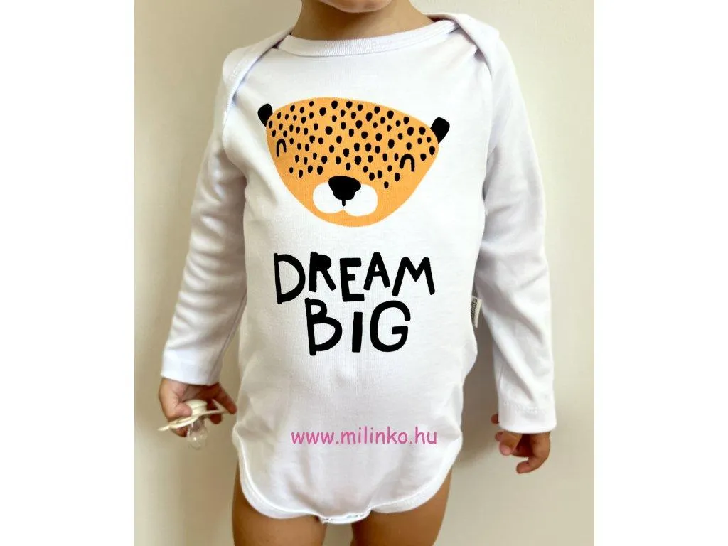 Egyedi baba body, hosszú ujjú- Álmodj nagyot