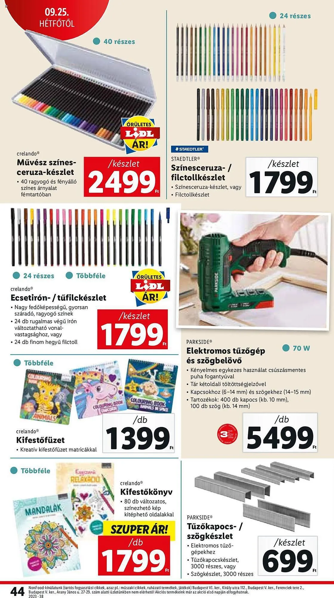 Katalógus Lidl akciós újság szeptember 21.-tól szeptember 27.-ig 2023. - Oldal 44