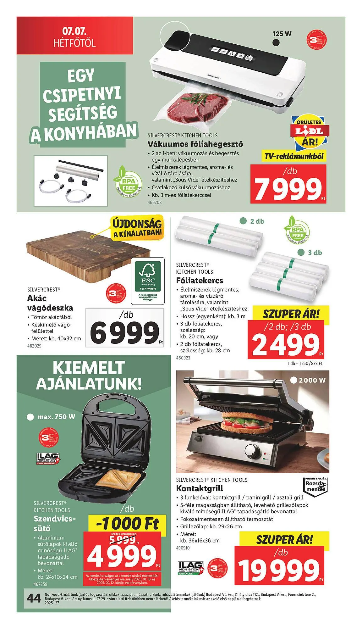 Katalógus Lidl akciós újság július 3.-tól július 9.-ig 2025. - Oldal 44