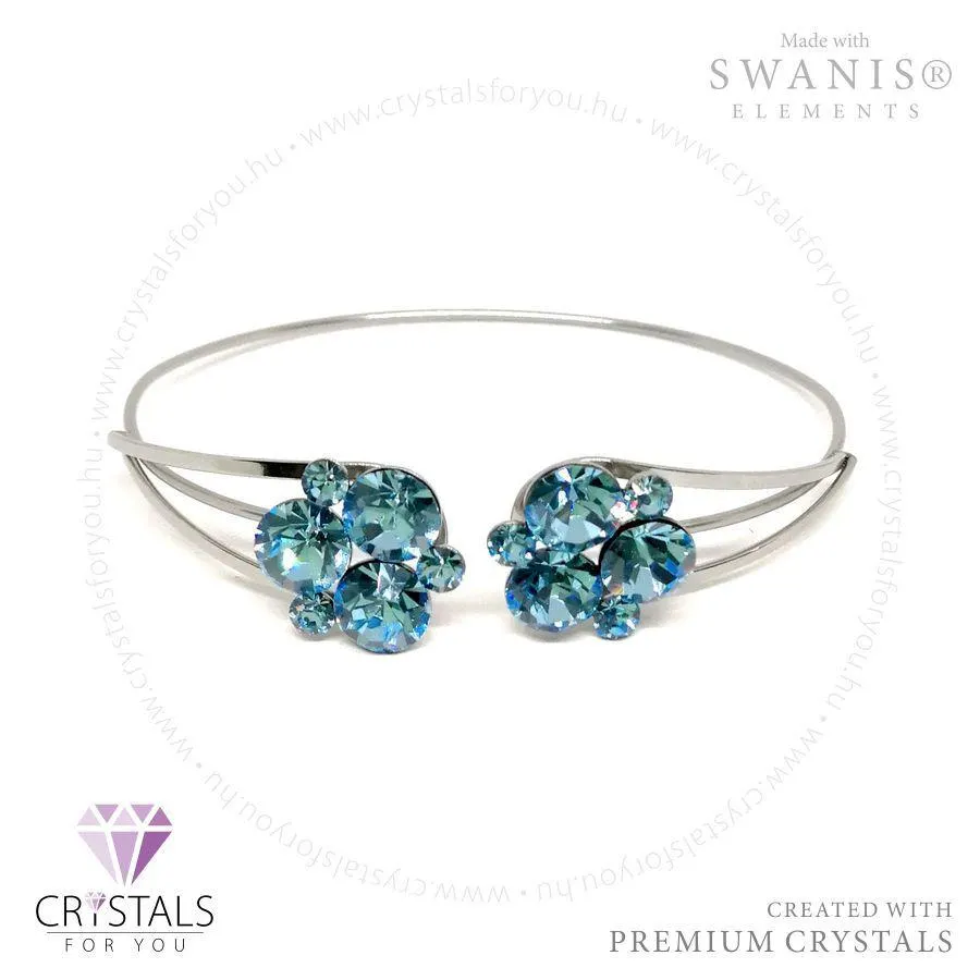 Dupla virág karkötő Swanis® prémium kristállyal díszítve